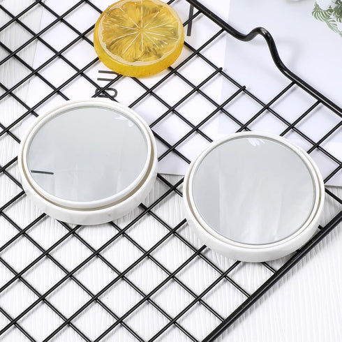 Zyghjort 2 Pack 2.3" Desk Mirror Office Cubicle, Small Adjustable Round Mirror to See Behind You, Fits PC Monitors