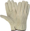 MCR Safety 3215M Economy Grade Unlined Cow Grain Leather Driver Gloves, Medium, 1-Pair, Cream