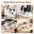 6 (8",7",6",5",4",3") Pcs Buffet Risers with Mini Sign and Maker, Food Risers Display Stands for Buffet Table Party