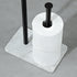Toilet Paper Holder with Phone Stand - Extra Heavy Duty Marble Base Toilet Paper Holder Free Standing Built in Wet Wipe