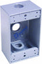 Topaz Electric WB2350 1/2-Inch 3 Hole Weather Proof Box, Grey, Two Gang