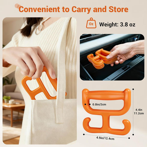 100lbs 4 Pack, Grocery Bag Holder Carrier Handle for Plastic Bags Shopping Bags, Each Holds Multi Purpose Heavy Duty
