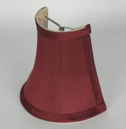 Urbanest Set 2, 3x5x5" of Clip-on Wall Sconce Half Shade, Burgundy