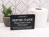 Stylish Black and White SEPTIC TANK Sign | Notice for Toilet | Bathroom | W.C