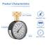 MEASUREMAN 0-200 PSI Water Pressure Gauge, 2-1/2'' Dial, Durable Hose Bib Pressure Tester for Home