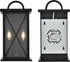 2 Packs 2-Light MELUCEE Outdoor Wall Lantern Exterior Light Fixtures Wall Mount in Black Finish Waterproof Wall Sconce