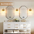 1-Light Hallway(E26) Gold Wall Sconce,Bathroom Sconces Brass Modern Wall Light Fixture with Clear Glass Shade,Indoor