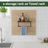 2 Pack Paper Towel Holder for Pegboard, Pegboard Paper Towel Holder with Shelf, Heavy Duty Peg Board Accessory