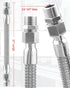 Industrial Grade Compressor Jumper Hose, 3/4" NPT Male Compression Adapter, 20" Length Flexible Hose