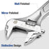 WORKPRO Adjustable Wrench, 8-inch Heavy Duty Spanner with Inch/Metric Scale, Chrome Plated Cr-V Steel