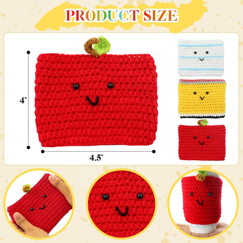 Airsnigi 36 Pcs/18 Set Cozy Teacher Appreciation Gifts Crochet Coffee with Thank You Cards Back to School Supplies
