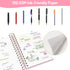 Forvencer A5 Lined Spiral Journal Notebook, 300 Numbered Pages, 100GSM Paper, Pink Hardcover for Work School
