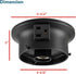 Aspen Creative 22103-01-1, 3-5/8" 4-3/4" 2" Flush Mount Ceiling Fixture Shade Holder Kit with Outlet in Matte Black