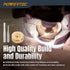 POWERTEC Router Brass Inlay Kit, Router Bushing Guide Set, Centering Pin, Solid Carbide Router Bit, Woodworking
