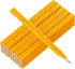 25 Pack Carpenter Pencils with Ruler - Flat Yellow Octagonal Woodworking Pencils for Construction, Marking, Framing
