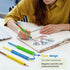 Seqiuay 4 (4 Sequiay Pcs Length Pencil Grips Handwriting, Textured Silicone Pencil Grip - ADHD Tools, Fidgets