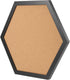 HAKZEON 6 Pack Hexagon Cork Board: 12"x12" Black Framed Decorative Bulletin Board with 48 Push Pins