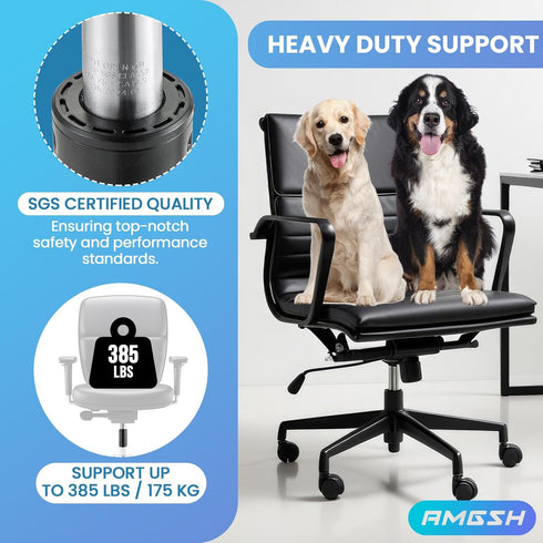 Office Chair Cylinder Replacement, Heavy Duty Hydraulic Piston, 5" Extension Stroke for Most Swivel Chairs, Black