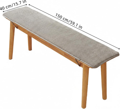 KUYYFDS 59x16in Bench Cushions, Soft Corduroy Bench Cushion with Non-Slip Bottom and Ties, Thick Plush Seat Cushion
