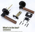 Locksets (1 Pack, Walnut Wood Privacy Door Lever - Reversible Keyless Door Handles for Interior Bedrooms&Bathrooms Room