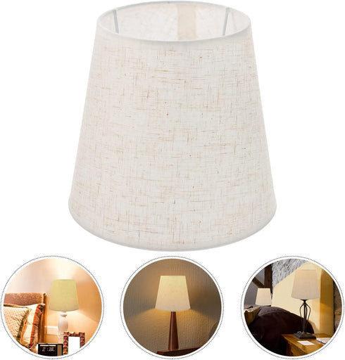 1Pc Fabric Light, Desktop Round lamp Small Drum Lamp Shades, Lamp Shade Bedside Lamp Shade for Table Lamps Floor Lamps