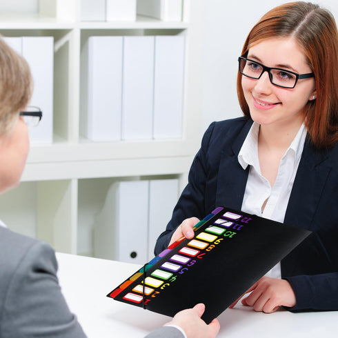 Shappy 12 Pocket Expanding File Folder with Rainbow File Folders Organizer for A4 Size Documents
