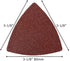 60 Pcs 80 Grit 3-1/8 Inch Triangle Oscillating Tool Sanding Paper for Wood Sanding XG802080