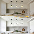 71 Inch Fixture(E26 Bulb) Pendant Lights Kitchen Island, Black Pendant Light with Glass Lampshade, Adjustable Hanging