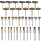Rocaris 36Pcs Brass Steel Wire Brush Polishing Wheels, Full Kit for Rotary Tools