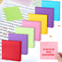 Fuutreo 100 Pad 10000 Sheet Sticky Notes Bulk, 3x3 Inch Lined Self Stick Note Pad, 10 Bright Colors for Student Teacher