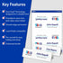 Avery Printable Tent Cards with Sure Feed Technology, 2-1/2" x 8-1/2", Matte White, 100 Blank Place Cards