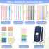Lincia 30 Pcs Aesthetic School Supplies, 6 Cute Mechanical Pencils, 5 Colored Ballpoint Pens, 5 Quick Dry Pens (Navy)