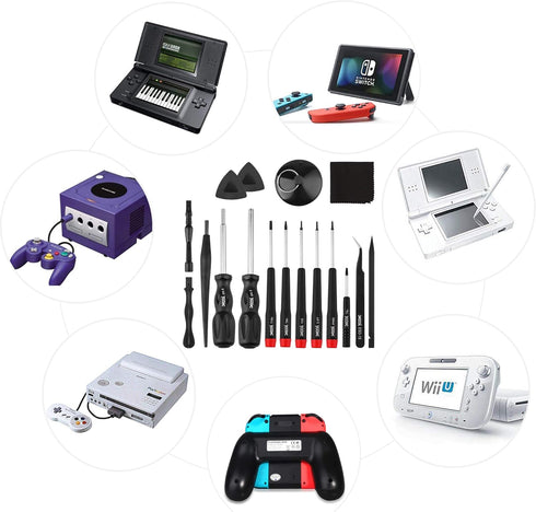 XOOL 17 in 1 Tri Tip Screwdriver, Professional Game Bit Repair Tools Kit for Switch, PS3, PS4, Xbox