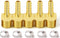 Brass 1/4" Barb x 1/4" NPT Male Pneumatic Air Hose Fittings with Hose Clamps (Pack of 5)