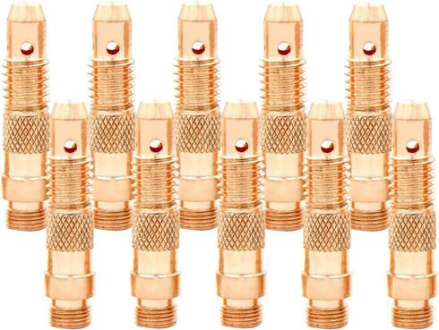 TIG Collet Body 10N32 (3/32"&2.4mm Orifice) for WP-17, 18 & 26 Series Consumables, 10Pcs