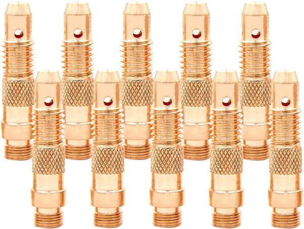 TIG Collet Body 10N32 (3/32"&2.4mm Orifice) for WP-17, 18 & 26 Series Consumables, 10Pcs
