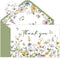 SMUAENSS 48 Pack Floral Thank You Cards With Envelopes,Watercolor Wildflower Thank You Cards