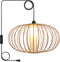 LALISU Plug-in Pendant Light Rattan Hanging Lamp, Boho Hanging Lights with Woven