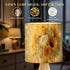 RAINFALLARING Tripod Bedside Table Lamp for Bedroom Elegant Yellow White Rose Bouquet Sunflowers Glitter Accents