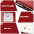 Outus Mini Pocket Notepad Holder Set, 10 Pcs, 50 Lined Sheets, Metal Pen, 8 Pcs 3 x 5 Inch Memo Book Refills, Red