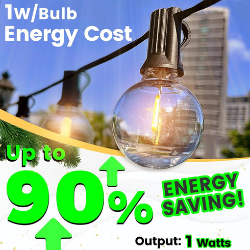 SEVSONSNZZ G40 Bulbs E12/C7 Bulbs Dimmable Bulbs 15 Pack Led Replacement Plastic Light Fits Waterproof Shatterproof