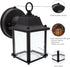 3000K 650 Maxxima LED Porch Lantern Outdoor Wall Light - Features Clear Glass, Warm White, Lumens, Dusk to Dawn