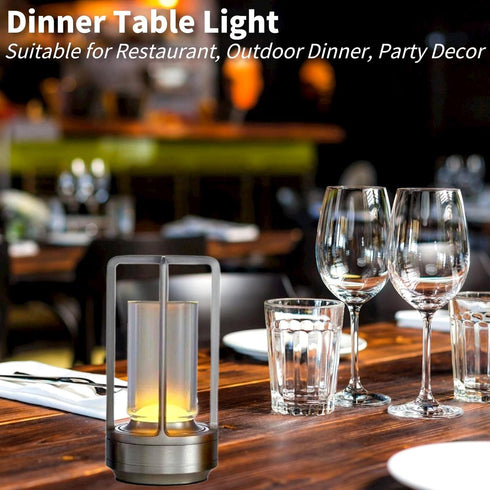 Dimmer Cordless Restaurant Table Lamp, Battery Powered Rechargeable Desk Lamp with Touch Portable LED Nightstand Night