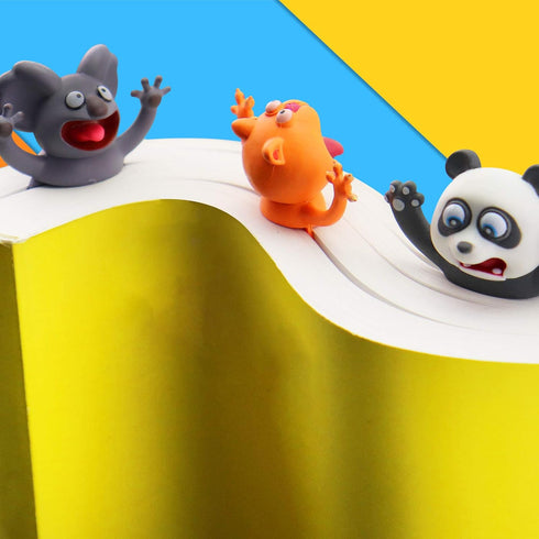 Funny Bookmarks, 3PCS Wacky Pals, Cute Animals Bookmarks for Kids, Boys and Girls