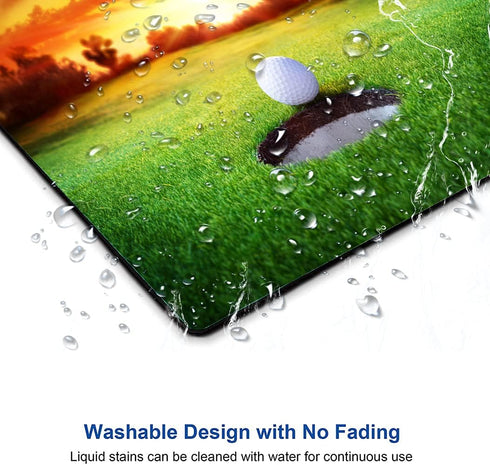 Mouse Pad, Ball in Hole Golf Rectangle Custom Designs, Waterproof Anti-Slip Rubber Mousepad for Office Accessories Desk
