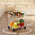 Betoveren 2 Tier Utility Rolling Cart with Wheels Multifunctional Storage Cart Under Desk Storage Organizer with Handle