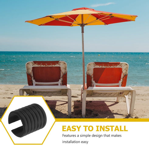 4-Pack 1.25 Inch NUOBESTY U-Shape Chair Leg Caps Nonslip Furniture Pads Floor Protectors for Outdoor Beach Chairs