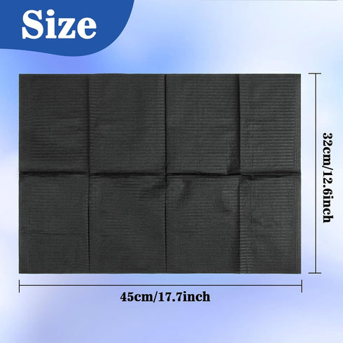 250pcs MAQIHAN Dental Bibs Disposable - Dental Bibs Dentist Tattoo Bibs Black Nails Bibs Towels Table Covers Dental