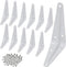 Wideskall Metal 3" x 4" inch Wall Corner Angle Shelving Shelf Brackets, White,