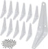 Wideskall Metal 3" x 4" inch Wall Corner Angle Shelving Shelf Brackets, White,